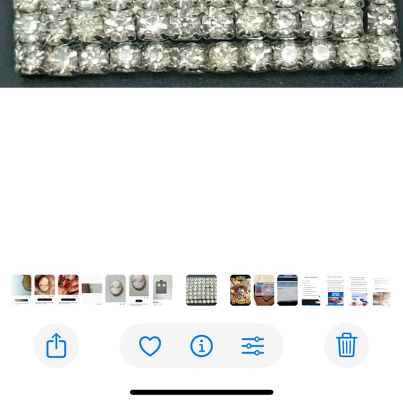 Silver Rhinestone Brooch - Picture 2 of 3